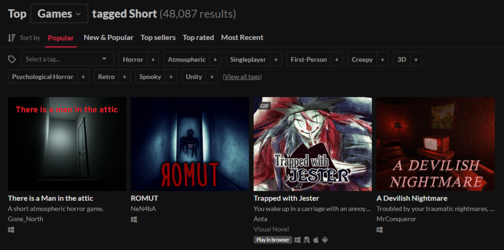 Top games tagged Horror